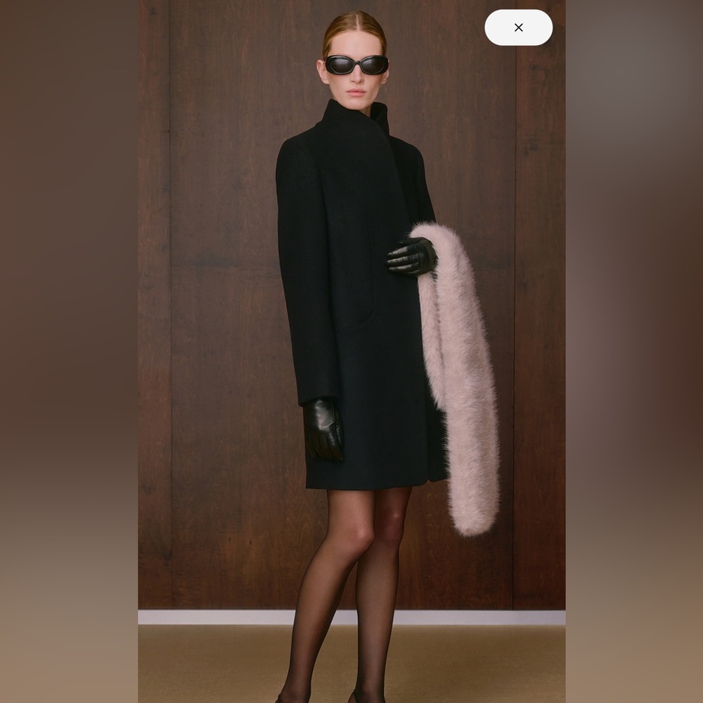 Wilfred Black Cocoon Coat- 2XS